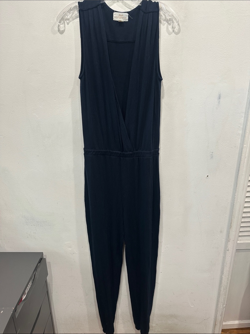 Maaji Loungewear navy blue sleeveless  Jumpsuit Womens medium jersey knit